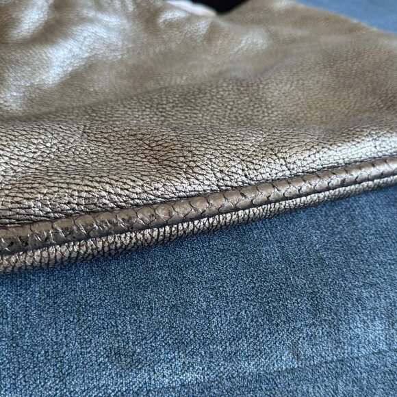 Beautiful AUTHENTIC Jimmy Choo Metallic Silver Pebbled Leather Bag - LIKE NEW! - Picture 10 of 14